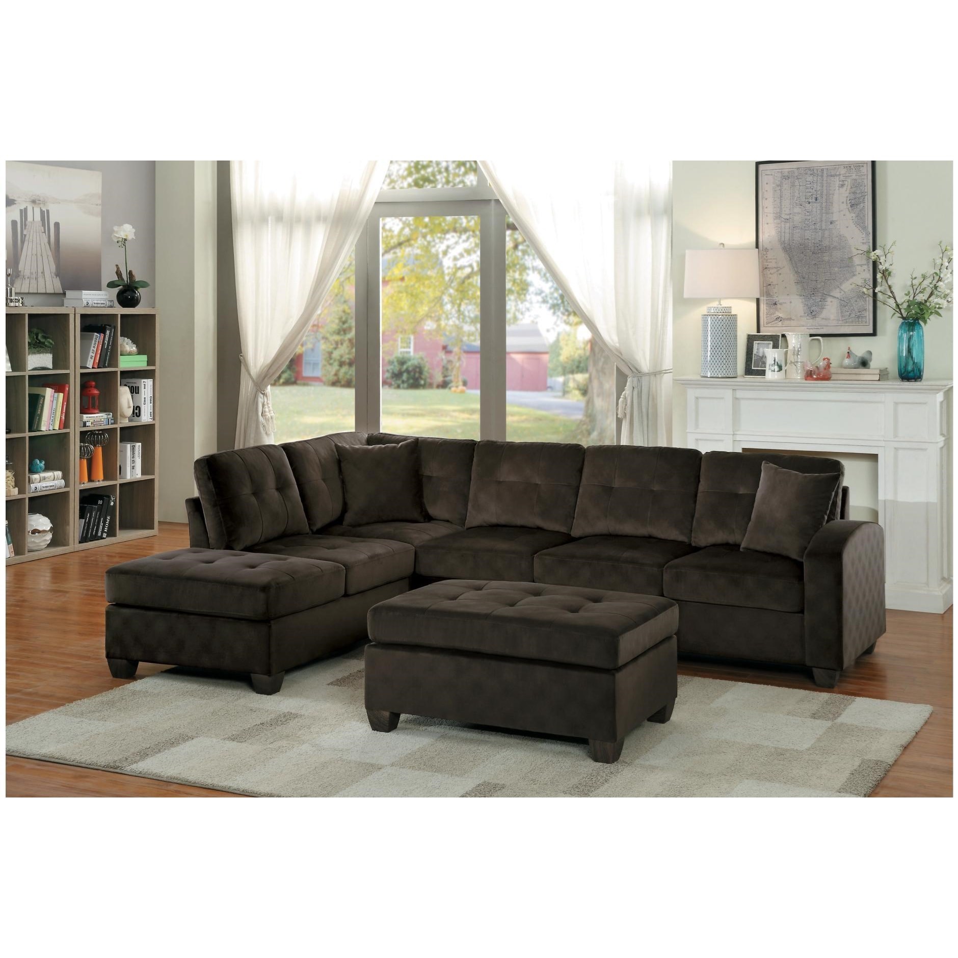 Homelegance emilio reversible sectional shop sofa